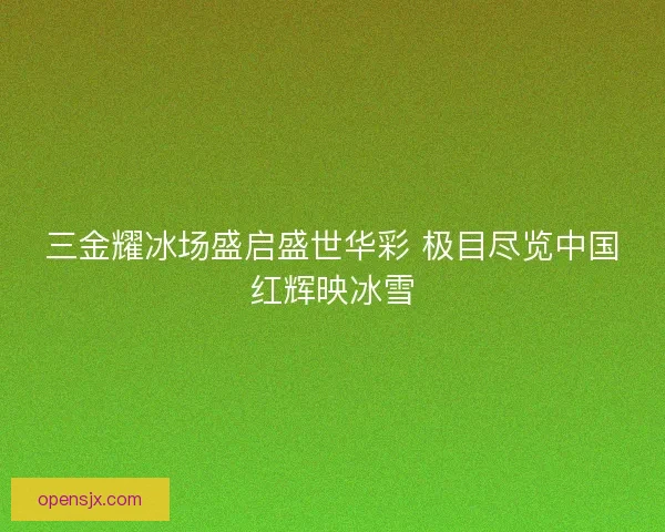 三金耀冰场盛启盛世华彩 极目尽览中国红辉映冰雪